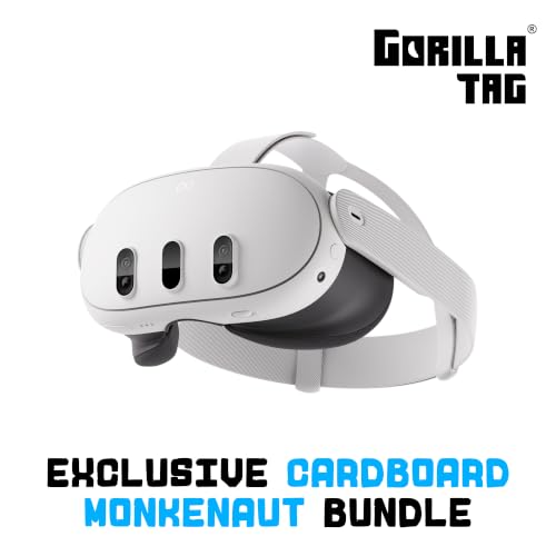 Meta Quest 3 512GB   VR Without Wires   Gorilla Tag Cardboard Monkenaut Bundle   Amazon Exclusive  Access to 100  Games with a 3 Month Trial of Meta Horizon  Included
