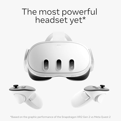 Meta Quest 3 512GB   Virtual Reality Headset Without Wires   Thirty Percent Sharper Resolution   2X Graphical Processing  Renewed Premium