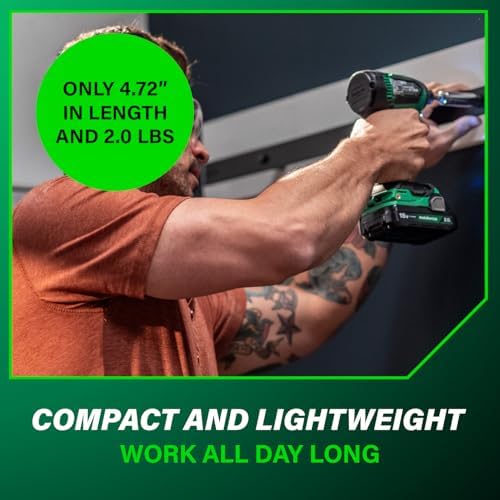 Metabo HPT 18V MultiVolt Cordless Brushless Driver Drill & Impact Driver Combo Kit  Power Tool Kit  2 Lithium Ion Metabo HPT Batteries and Charger  High Torque  Compact Lightweight Design  KC18DEXQB