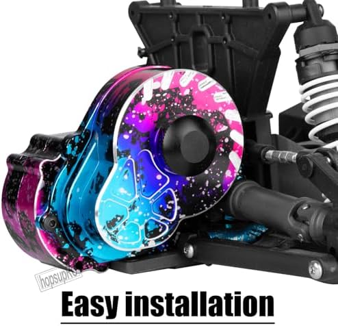 Metal Magnum 272R Assembled Transmission Upgrades Part for 1/10 Slash/Rustler/Stampede/Bandit 2WD VXL  Gearbox Transmission Bundle with Tooth Spur Gear Hops Up  #9495 Red 