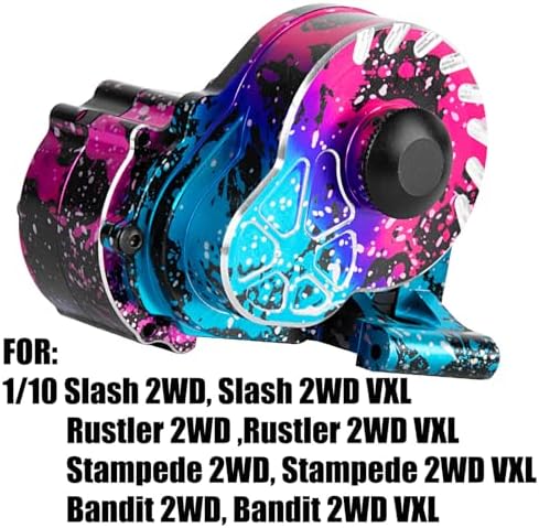 Metal Magnum 272R Assembled Transmission Upgrades Part for 1/10 Slash/Rustler/Stampede/Bandit 2WD VXL  Gearbox Transmission Bundle with Tooth Spur Gear Hops Up  #9495 Red 