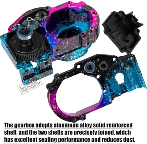Metal Magnum 272R Assembled Transmission Upgrades Part for 1/10 Slash/Rustler/Stampede/Bandit 2WD VXL  Gearbox Transmission Bundle with Tooth Spur Gear Hops Up  #9495 Red 