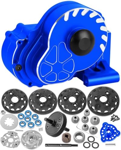 Metal Magnum 272R Assembled Transmission Upgrades Part for 1/10 Slash/Rustler/Stampede/Bandit 2WD VXL  Gearbox Transmission Bundle with Tooth Spur Gear Hops Up  #9495 Red 