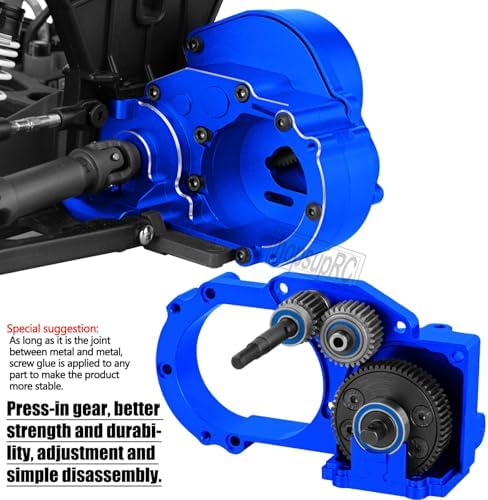 Metal Magnum 272R Assembled Transmission Upgrades Part for 1/10 Slash/Rustler/Stampede/Bandit 2WD VXL  Gearbox Transmission Bundle with Tooth Spur Gear Hops Up  #9495 Red 