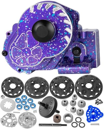 Metal Magnum 272R Assembled Transmission Upgrades Part for 1/10 Slash/Rustler/Stampede/Bandit 2WD VXL  Gearbox Transmission Bundle with Tooth Spur Gear Hops Up  #9495 Red 