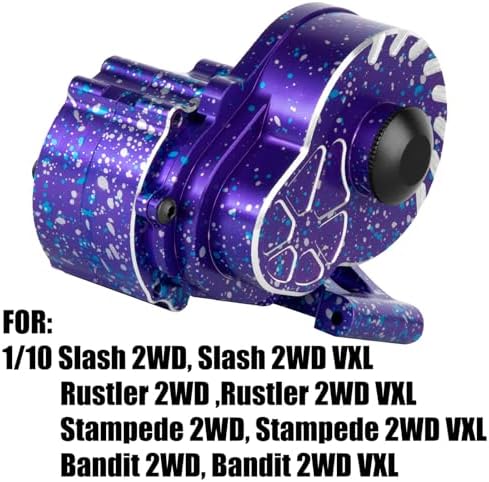 Metal Magnum 272R Assembled Transmission Upgrades Part for 1/10 Slash/Rustler/Stampede/Bandit 2WD VXL  Gearbox Transmission Bundle with Tooth Spur Gear Hops Up  #9495 Red 