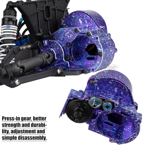 Metal Magnum 272R Assembled Transmission Upgrades Part for 1/10 Slash/Rustler/Stampede/Bandit 2WD VXL  Gearbox Transmission Bundle with Tooth Spur Gear Hops Up  #9495 Red 