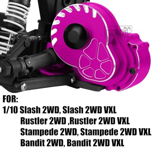 Metal Magnum 272R Assembled Transmission Upgrades Part for 1/10 Slash/Rustler/Stampede/Bandit 2WD VXL  Gearbox Transmission Bundle with Tooth Spur Gear Hops Up  #9495 Red 