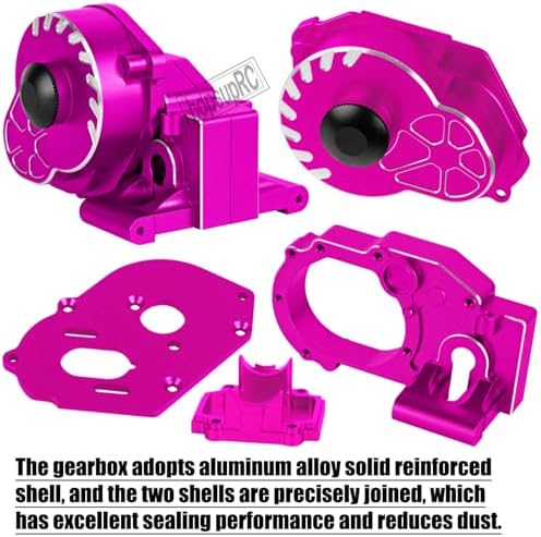 Metal Magnum 272R Assembled Transmission Upgrades Part for 1/10 Slash/Rustler/Stampede/Bandit 2WD VXL  Gearbox Transmission Bundle with Tooth Spur Gear Hops Up  #9495 Red 