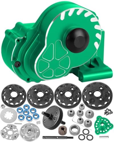 Metal Magnum 272R Assembled Transmission Upgrades Part for 1/10 Slash/Rustler/Stampede/Bandit 2WD VXL  Gearbox Transmission Bundle with Tooth Spur Gear Hops Up  #9495 Red 