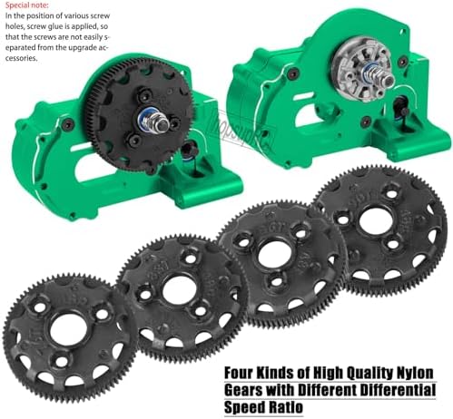 Metal Magnum 272R Assembled Transmission Upgrades Part for 1/10 Slash/Rustler/Stampede/Bandit 2WD VXL  Gearbox Transmission Bundle with Tooth Spur Gear Hops Up  #9495 Red 