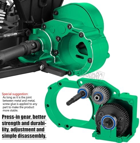 Metal Magnum 272R Assembled Transmission Upgrades Part for 1/10 Slash/Rustler/Stampede/Bandit 2WD VXL  Gearbox Transmission Bundle with Tooth Spur Gear Hops Up  #9495 Red 