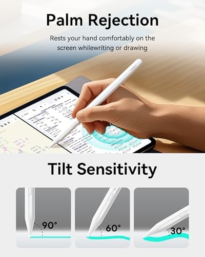 Metapen Pencil A11 for iPad 6th 11th  Quick Button & Bluetooth  2X Fast Charge Stylus Pen for 2018 2025 Apple iPad a16/11/10/9/8/7/6th Gen  Pro 12 9/11/13 inch M4  Air3/4/5/M2/M3  Mini 5/6th