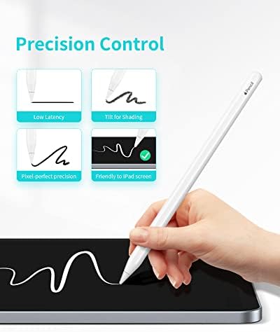 Metapen Pencil A11 for iPad 6th 11th  Quick Button & Bluetooth  2X Fast Charge Stylus Pen for 2018 2025 Apple iPad a16/11/10/9/8/7/6th Gen  Pro 12 9/11/13 inch M4  Air3/4/5/M2/M3  Mini 5/6th