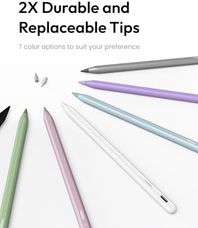 Metapen Pencil A8 for Apple iPad 2018 2026   2X Faster Charge   Tilt Sensitivity  Pixel Precision  Stylus Pen for iPad 11/10/9/8/7/6th Gen  Pro 12 9/11/13 inch M4  Air 3/4/5/M2/M3  Mini 5/6th  Black