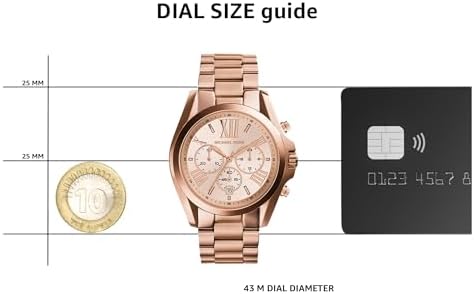 Michael Kors Bradshaw Womens Watch  Stainless Steel Chronograph Watch for Women with Steel or Leather Band