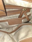 Michael Kors Brown Satchel Padlock Accent Gold Hardware Inner Pockets