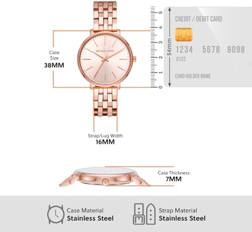 Michael Kors Pyper Womens Watch  Stainless Steel Watch for Women with Steel  Leather  or Silicone Band