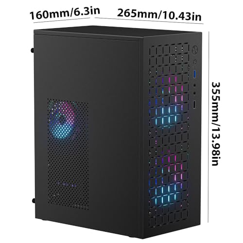 Micro ATX Case PC Case  MATX Case Mini PC ITX Desktop Computer Case Support Micro ATX MATX DTX ITX Mini PC with USB3 0  Support 3 5 HDD  Black