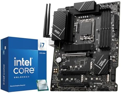 Micro Center CPU Motherboard Combo   Intel Ultra 7 265KF 20 Cores Unlocked Desktop Processor with PRO Z890 P WiFi ProSeries LGA 1851 ATX Motherboard