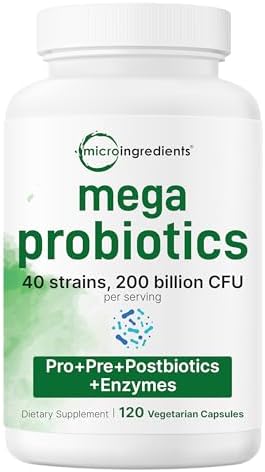 Micro Ingredients Cápsulas blandas de aceite de orégano y megaprobióticos de 200 mil millones de UFC | Paquete de 2 unidades | Timoquinona de 4 veces más semillas negras | 40 cepas + inulina, acacia y