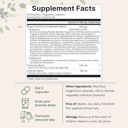 Micro Ingredients Cápsulas blandas de aceite de orégano y megaprobióticos de 200 mil millones de UFC | Paquete de 2 unidades | Timoquinona de 4 veces más semillas negras | 40 cepas + inulina, acacia y