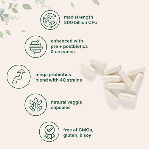 Micro Ingredients Cápsulas blandas de aceite de orégano y megaprobióticos de 200 mil millones de UFC | Paquete de 2 unidades | Timoquinona de 4 veces más semillas negras | 40 cepas + inulina, acacia y