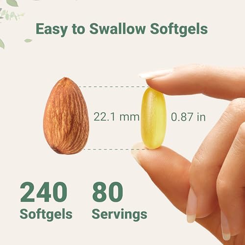 Micro Ingredients Triple Strength Omega 3 Fish Oil Supplements 4200mg Per Serving  240 Softgels   Lemon Flavored   Burpless   EPA 1200mg   DHA 900mg   Deep Sea Fish