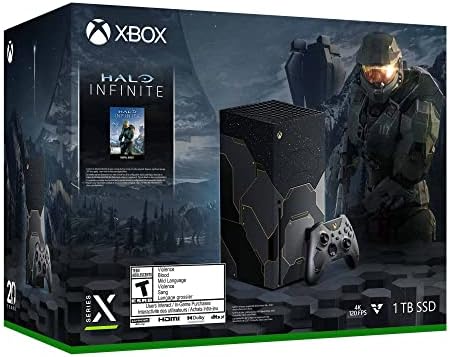 Microsoft 1TB Xbox Series X Halo Infinite Limited Edition Bundle   Backward Compatible with Thousands of Games  16GB GDDR6 Memory  4K UHD Blu Ray  Up to 8K HDR