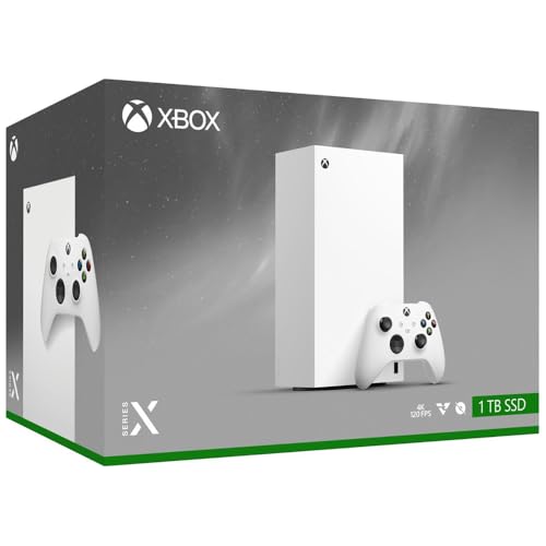 Microsoft EP2 00692 Xbox Series X 1TB All Digital Console  Disc Free Gaming    Robot White with Dual Controller  Robot White & Carbon Black  Bundle with 3 YR CPS Enhanced Protection Pack