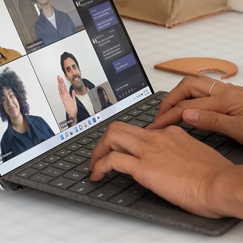 Microsoft Surface Pro Keyboard with Slim Pen 2 Bundle for Pro Copilot   11th Edition   Pro 9 and Pro 8  Alcantara Material  Black