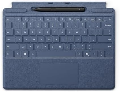 Microsoft Surface Pro Keyboard with Slim Pen 2 Bundle for Pro Copilot   11th Edition   Pro 9 and Pro 8  Alcantara Material  Black