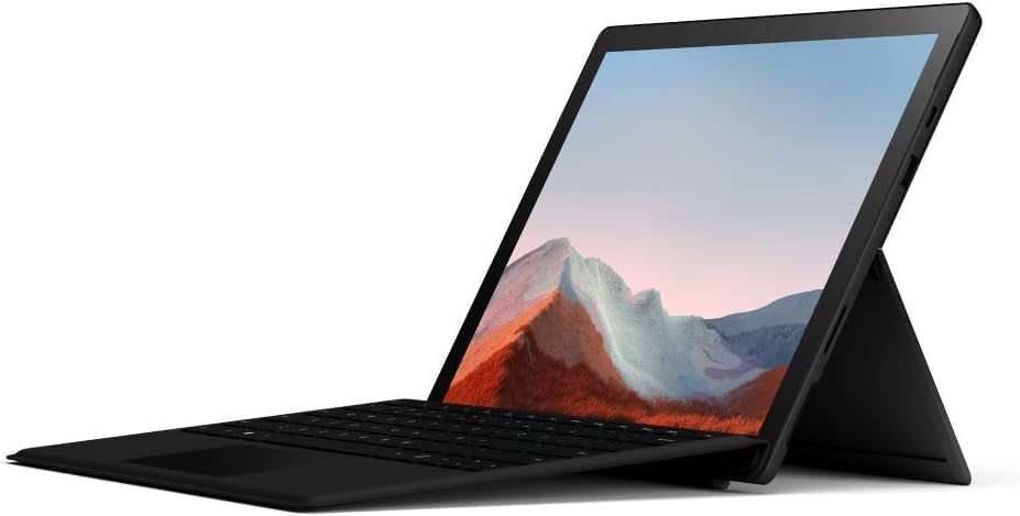 Microsoft Surface Pro 7 Tablet 2 in 1 Intel Core i7 16GB RAM 256GB SSD 12 3 Inch Touchscreen Matte Black Windows 11 PRO  Renewed 