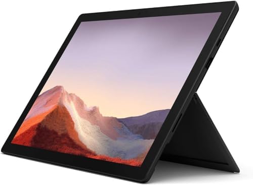 Microsoft Surface Pro 7 Tablet 2 in 1 Intel Core i7 16GB RAM 256GB SSD 12 3 Inch Touchscreen Matte Black Windows 11 PRO  Renewed 