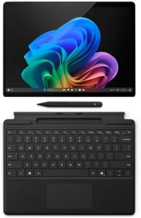 Microsoft Surface Pro 11 Bundle  13 Copilot  PC with Black Pro Keyboard & Slim Pen  Snapdragon X Plus  AI Tablet Essential Bundle for Surface Pro 11  16GB RAM  512GB SSD  Win 11 Pro