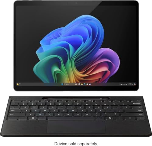 Microsoft Surface Pro Flex Keyboard with Pen Storage Alcantara Keyboard for Surface Pro Copilot   11th Edition   Pro 9 and 8  Windows 11 Copilot  PC  Black