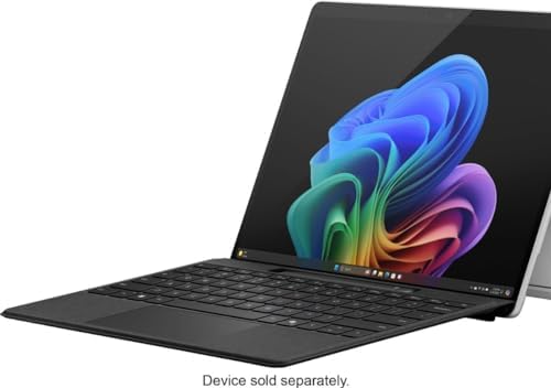 Microsoft Surface Pro Flex Keyboard with Pen Storage Alcantara Keyboard for Surface Pro Copilot   11th Edition   Pro 9 and 8  Windows 11 Copilot  PC  Black