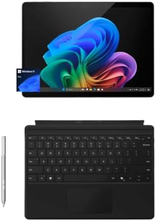 Microsoft Surface Pro 11 Copilot PC Bundle  13 2 8K Touchscreen Tablet with Black Pro Keyboard & Business Pen  Snapdragon X Plus  16GB RAM  512GB SSD  Win 11 Pro  Black