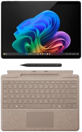 Microsoft Surface Pro 11 Copilot PC Bundle  13 2 8K Touchscreen Tablet with Black Pro Keyboard & Business Pen  Snapdragon X Plus  16GB RAM  512GB SSD  Win 11 Pro  Black