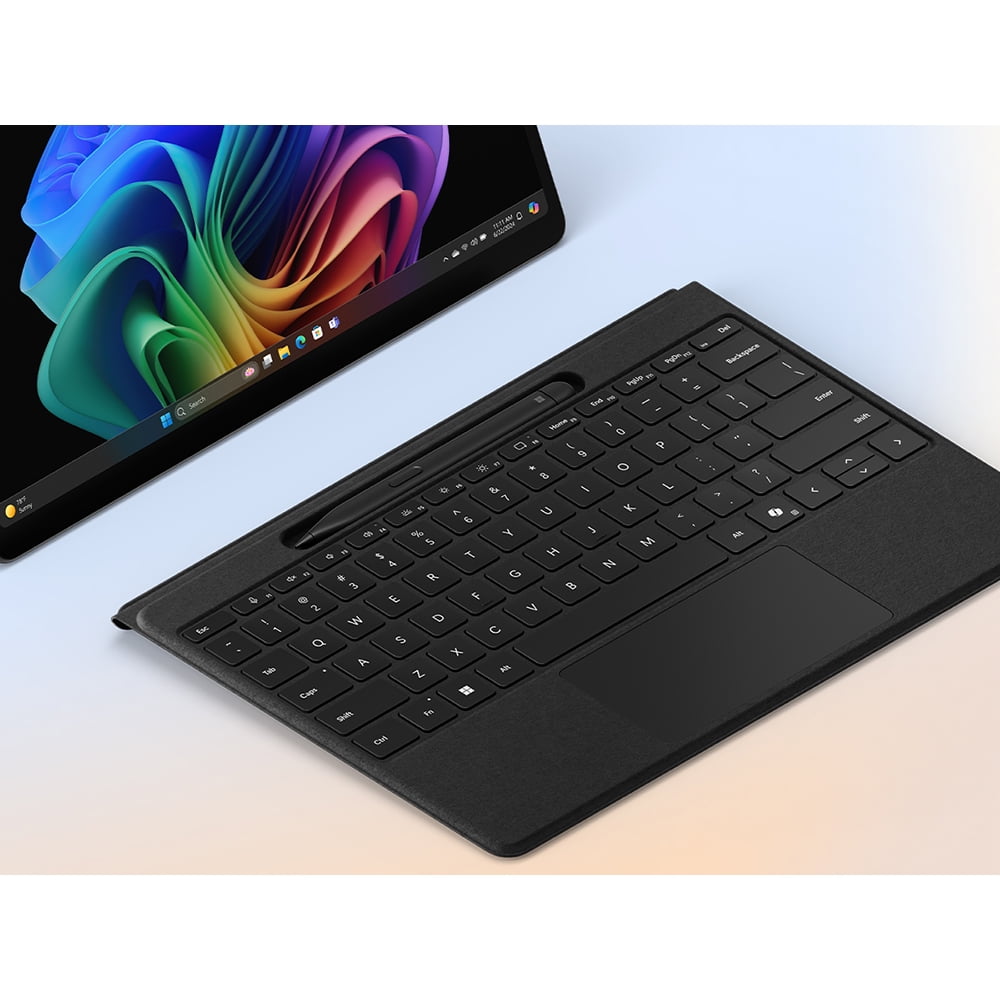 Microsoft Teclado Surface Pro Flex con Bolígrafo Delgado para Copilot  11  Edición  Negro