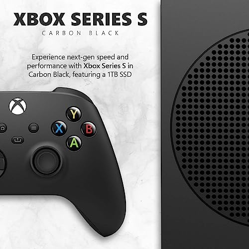Microsoft Xbox Series S 1TB SSD Console Carbon Black   Includes Xbox Wireless Controller   Up to 120 frames per second   10GB RAM 1TB SSD   Experience high dynamic range   Xbox Velocity Architecture  Renewed 