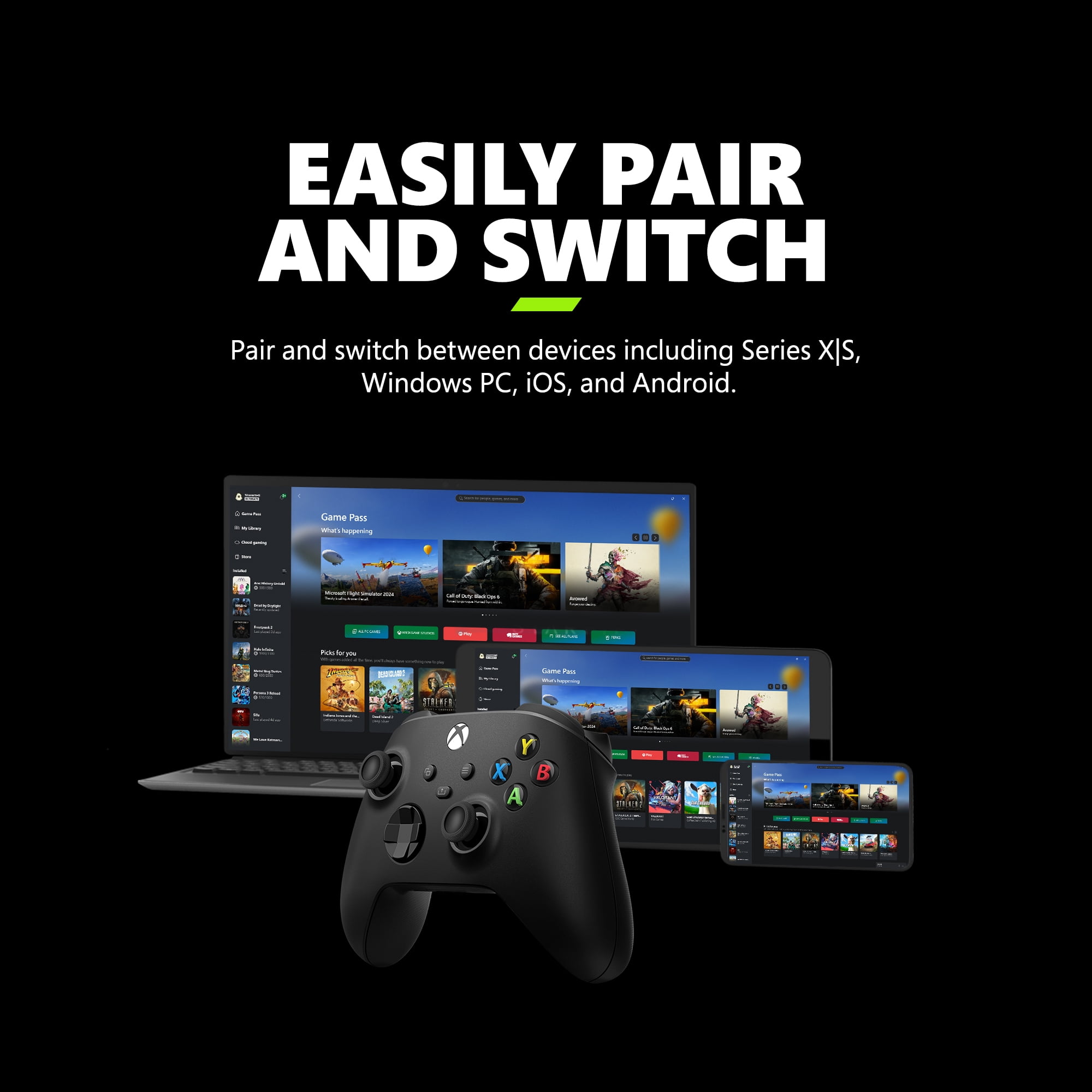 Microsoft Xbox Wireless Controller   Carbon Black