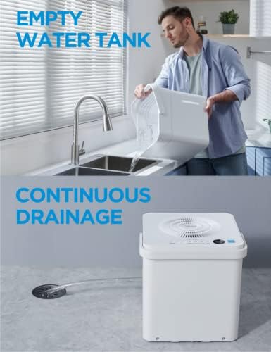 Midea Cube 20 Pint Dehumidifier for Basement  Up to 1 500 Sq  Ft  dehumidifier with drain hose  ENERGY STAR Certificated  Smart Control  Compatible with Alexa  White