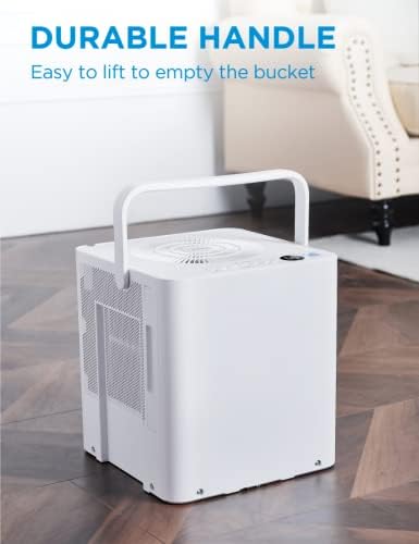 Midea Cube 20 Pint Dehumidifier for Basement  Up to 1 500 Sq  Ft  dehumidifier with drain hose  ENERGY STAR Certificated  Smart Control  Compatible with Alexa  White