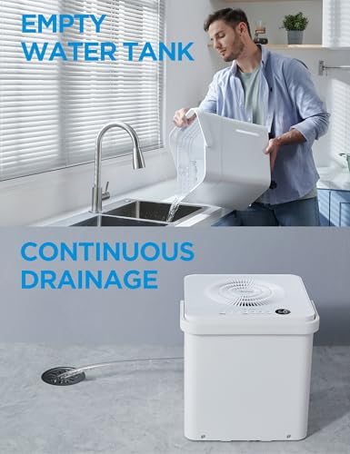Midea Cube 35 Pint Dehumidifier for Basement and Rooms at Home for up to 3 500 Sq  Ft   Smart Control  Compatible with Alexa  White   Drain Hose Included