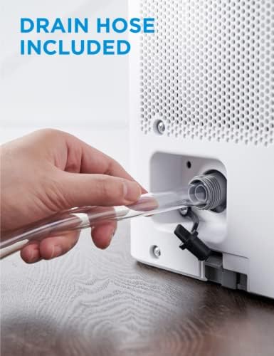 Midea Cube 35 Pint Dehumidifier for Basement and Rooms at Home for up to 3 500 Sq  Ft   Smart Control  Compatible with Alexa  White   Drain Hose Included