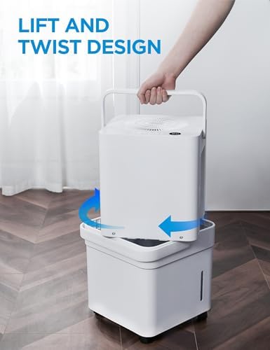 Midea Cube 35 Pint Dehumidifier for Basement and Rooms at Home for up to 3 500 Sq  Ft   Smart Control  Compatible with Alexa  White   Drain Hose Included