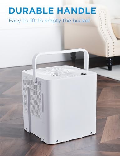 Midea Cube 35 Pint Dehumidifier for Basement and Rooms at Home for up to 3 500 Sq  Ft   Smart Control  Compatible with Alexa  White   Drain Hose Included