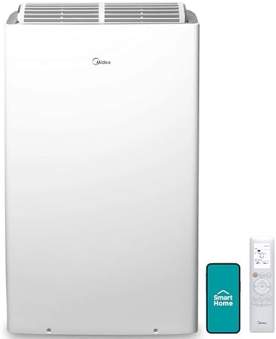 Midea Duo 14 000 BTU 12 000 BTU SACC  High Efficiency Inverter  Quiet Portable Air Conditioner  Cools up to 550 Sq Ft   Works with Alexa/Google Assistant  Includes Remote Control&Window Kit  Renewed 