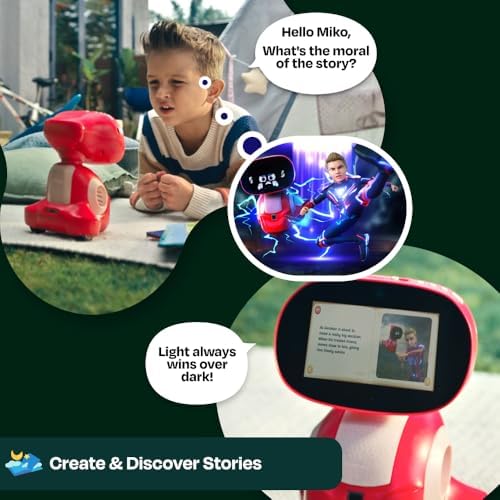 Miko 3 AI Robot for Kids   Smart Educational & STEAM Learning Robot with Interactive Apps  Games  Stories & Activities for Girls & Boys Ages 5 10   Red